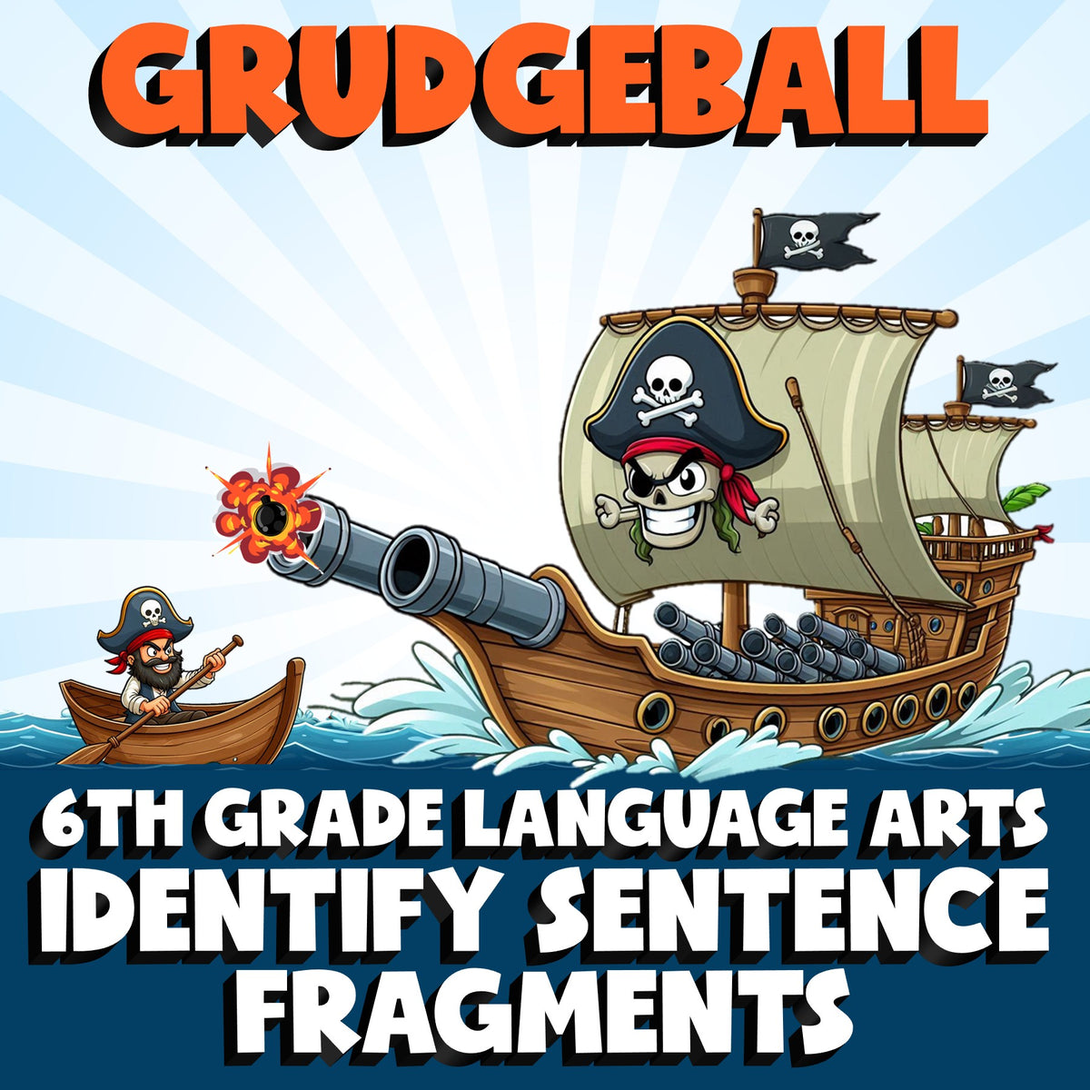 Identify Sentence Fragments GRUDGEBALL ELA Game - No Prep Grade 6 Review