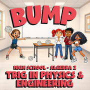 Trig in Physics & Engineering BUMP Math Game - No Prep Algebra 2 Review Activity