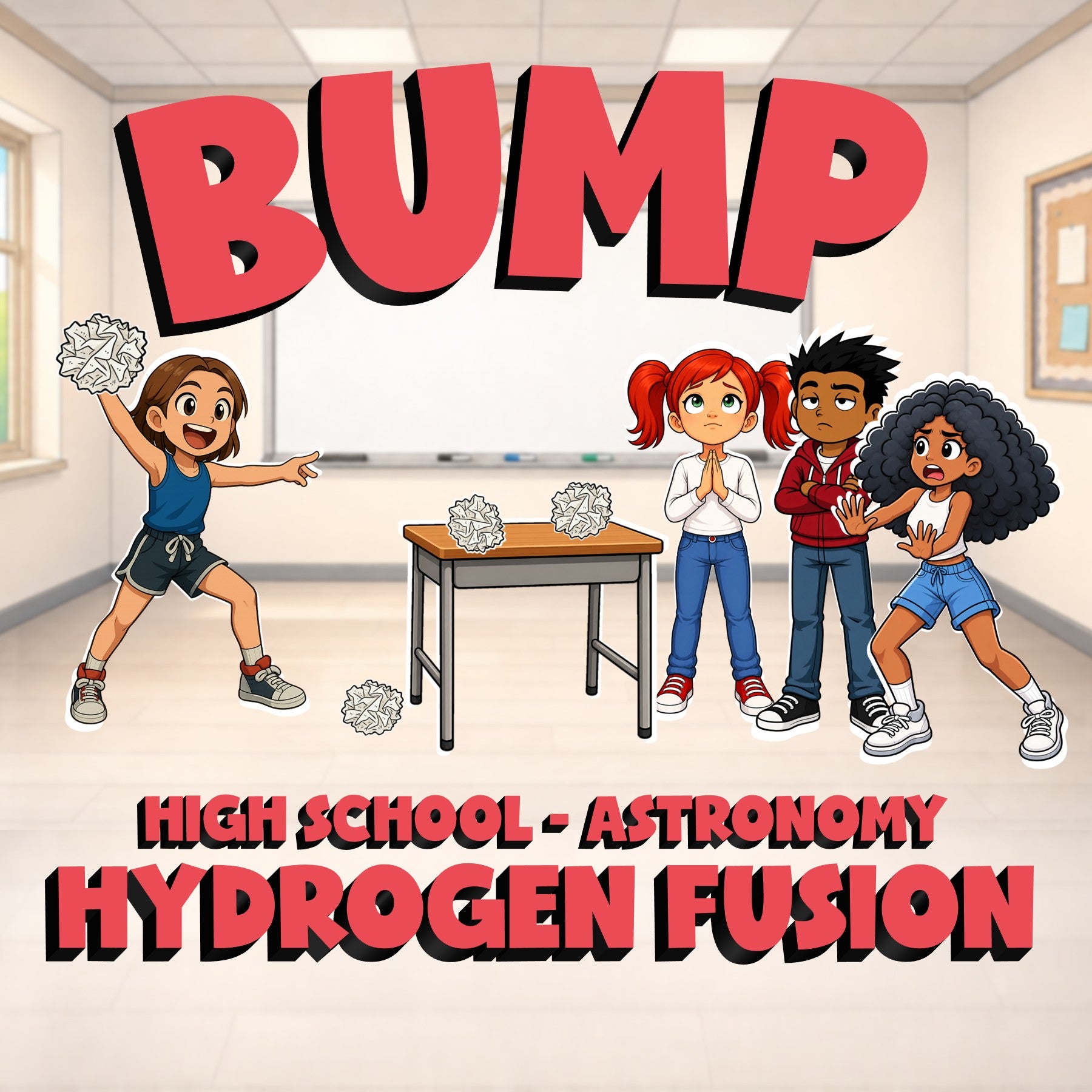 Hydrogen Fusion BUMP Science Game - No Prep Astronomy Review Activity