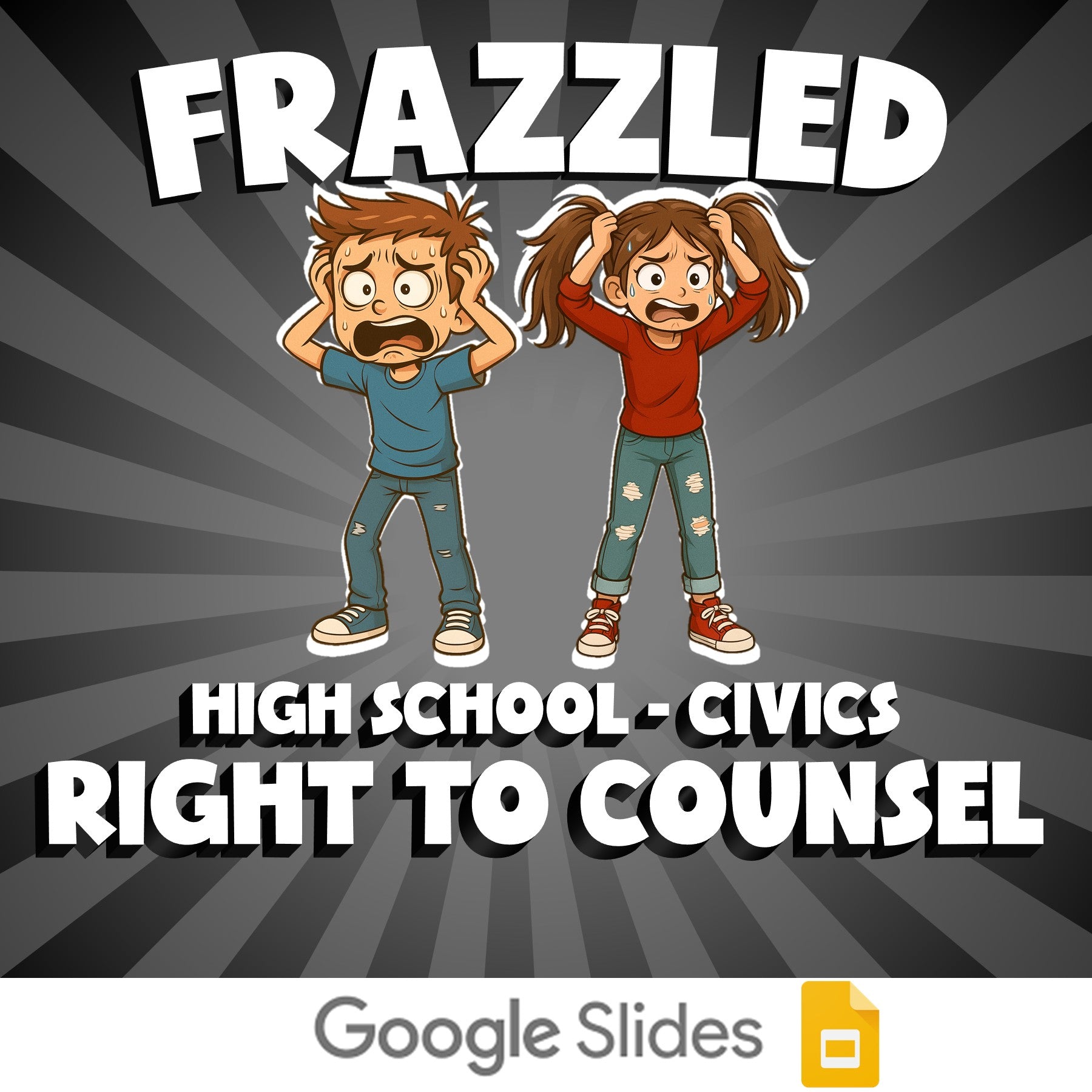 Right to Counsel FRAZZLED Civics Game - No Prep Review Activity