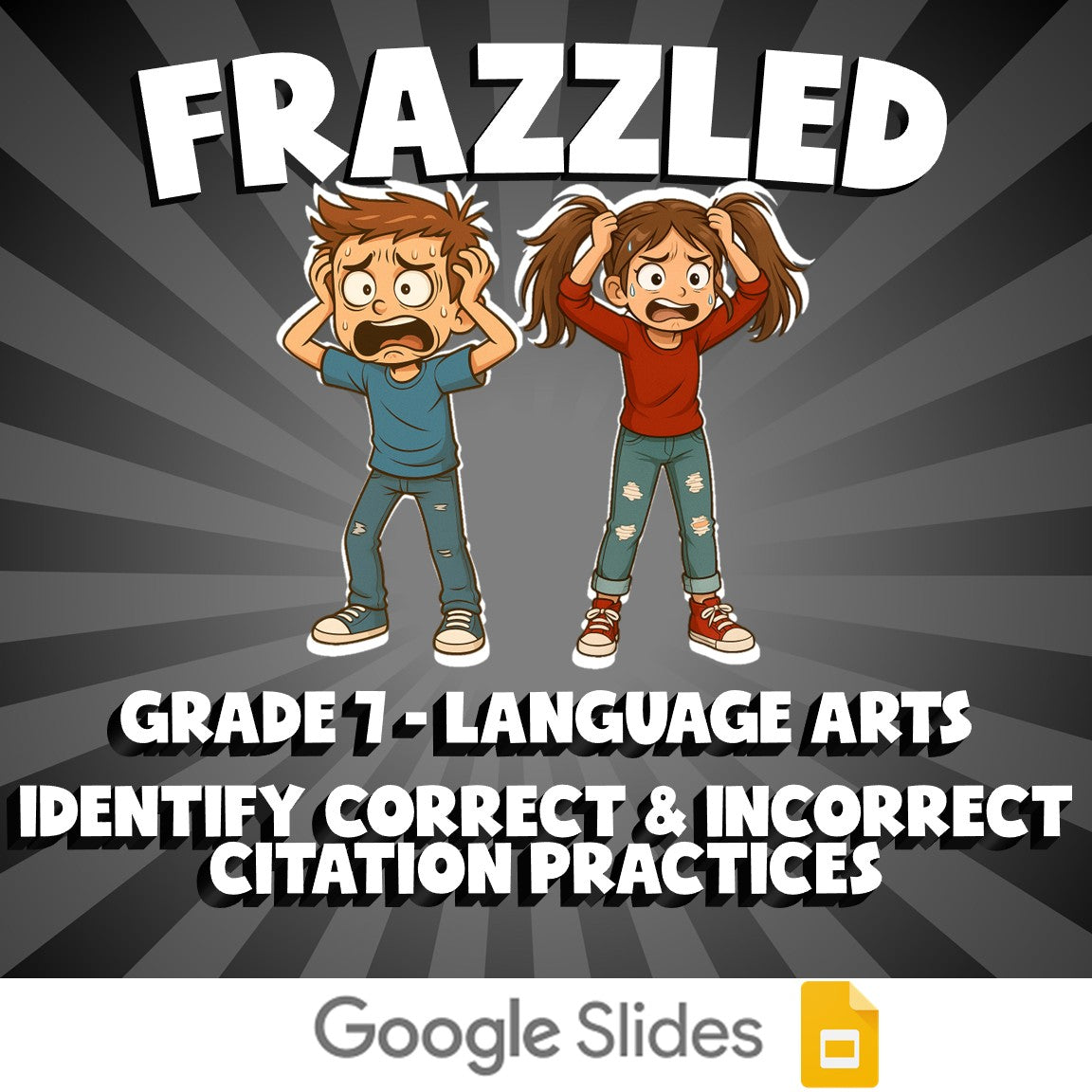Identify Correct & Incorrect Citation Practices FRAZZLED ELA Game - Grade 7