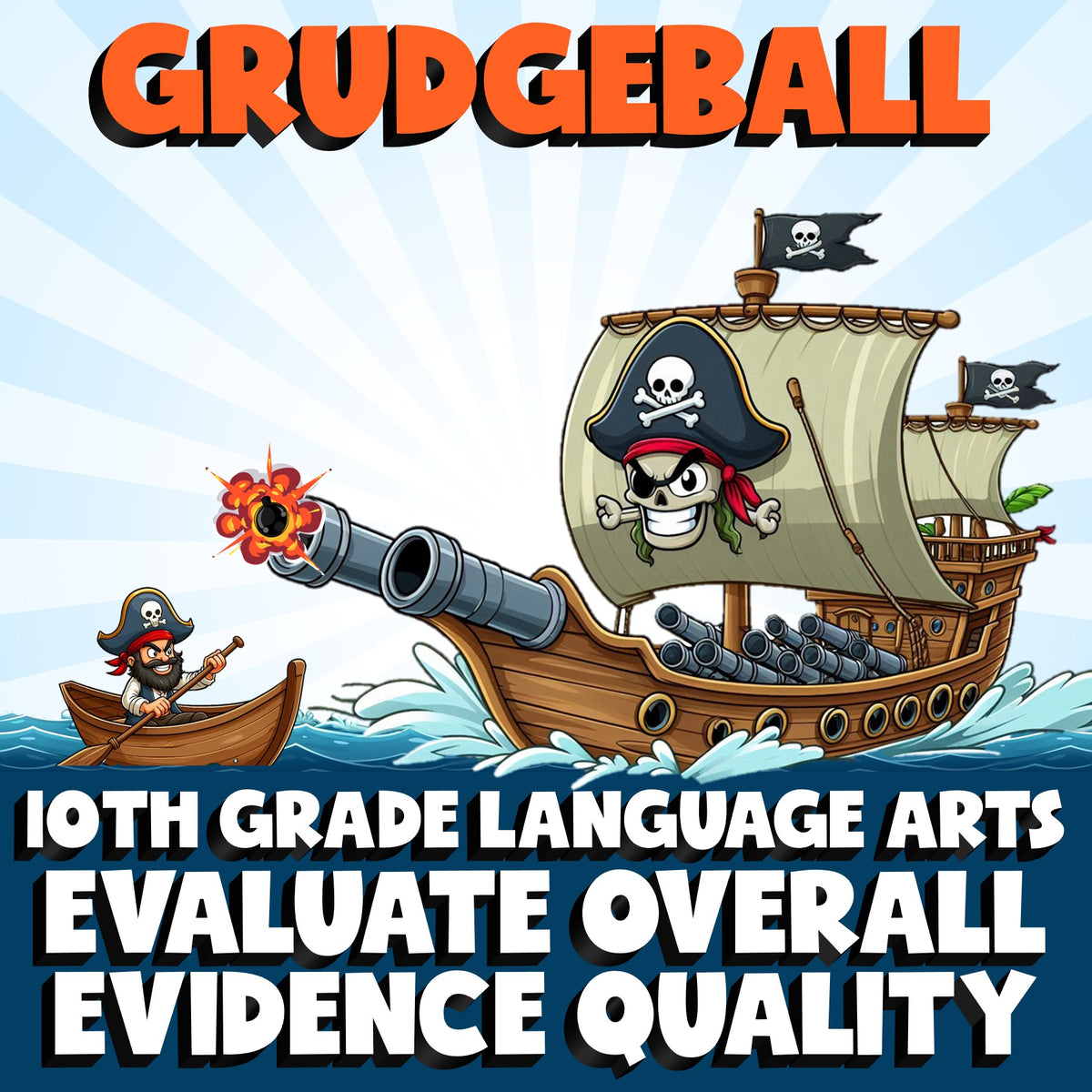 Evaluate Overall Evidence Quality GRUDGEBALL ELA Game - No Prep Grade 10 Review