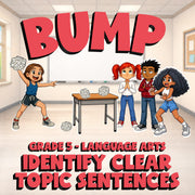 Identify Clear Topic Sentences BUMP ELA Game - No Prep Grade 5 Review Activity