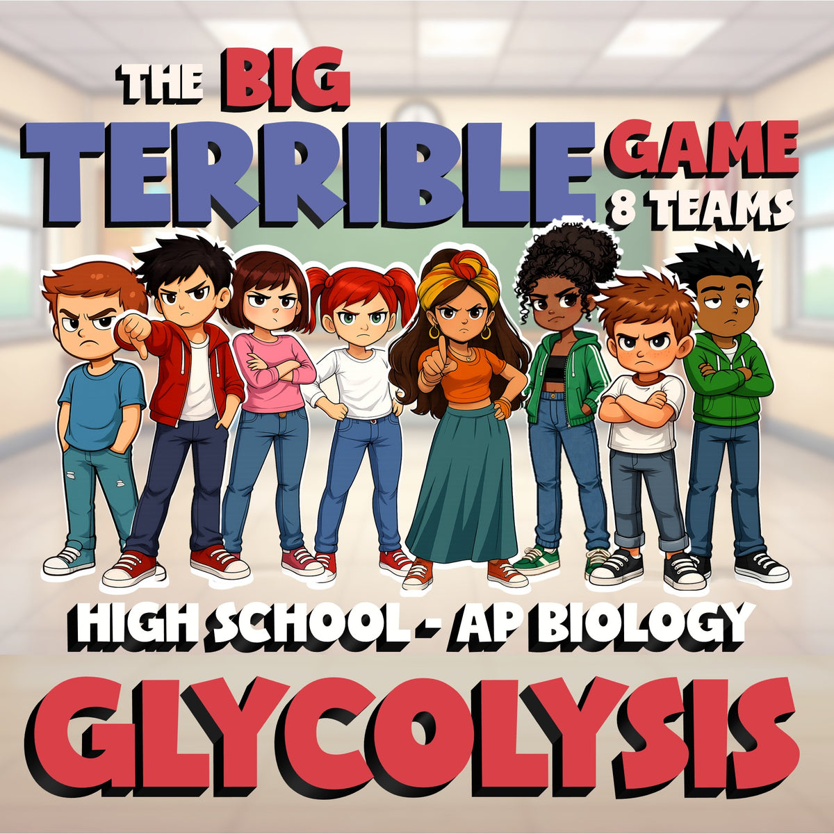 Glycolysis BIG TERRIBLE GAME - No Prep AP Biology Science Review Activity