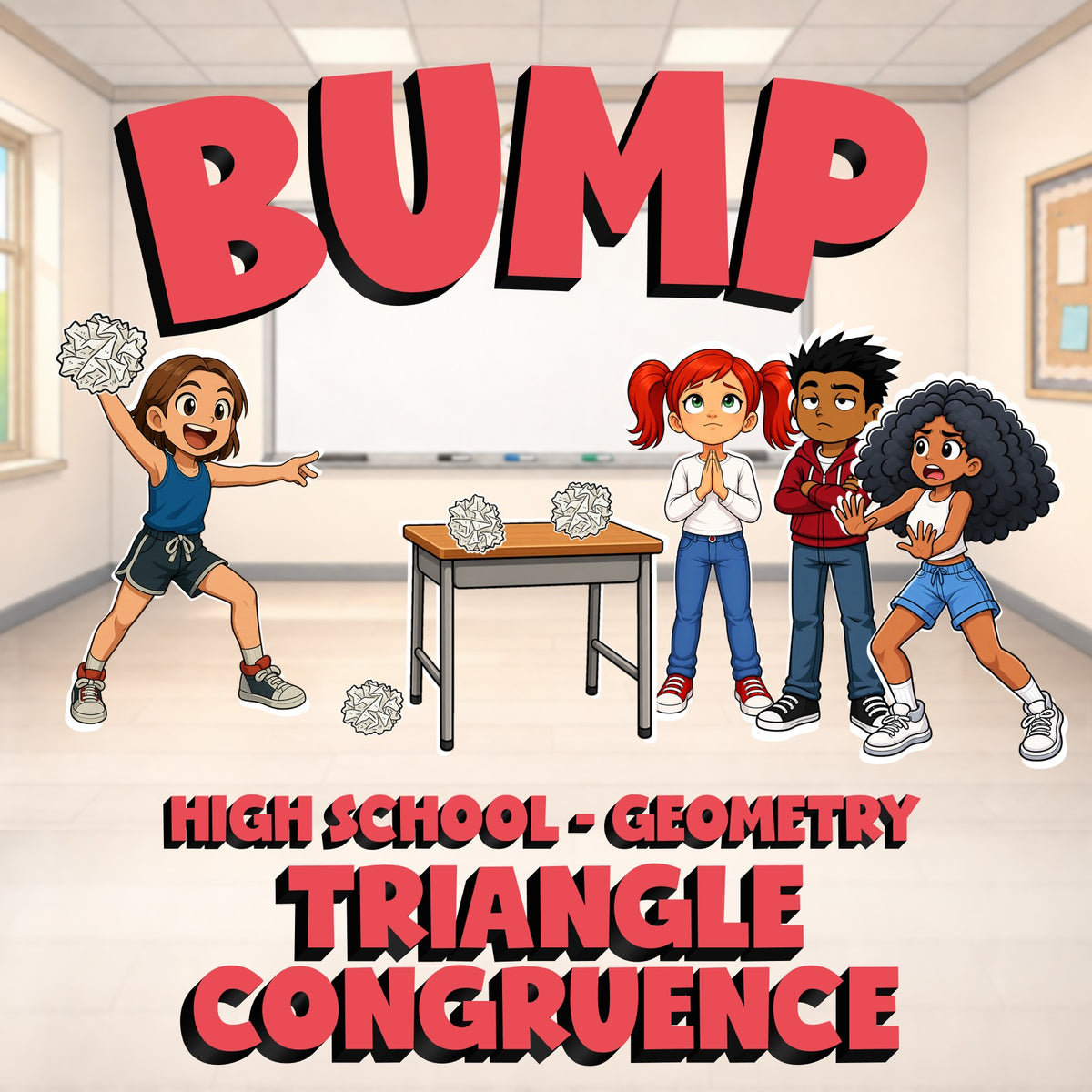 Triangle Congruence BUMP Math Game - No Prep Geometry Review Activity