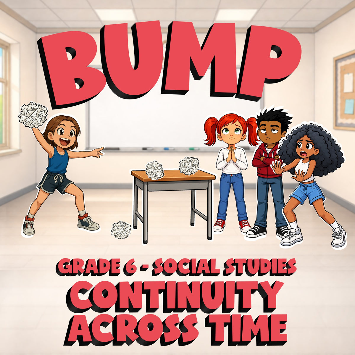 Continuity Across Time BUMP Socials Game - No Prep Grade 6 Review Activity