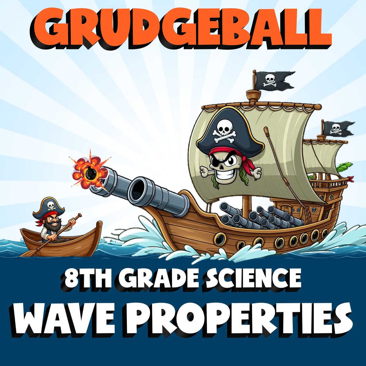 Wave Properties GRUDGEBALL Science Game - No Prep Grade 8 Review Activity