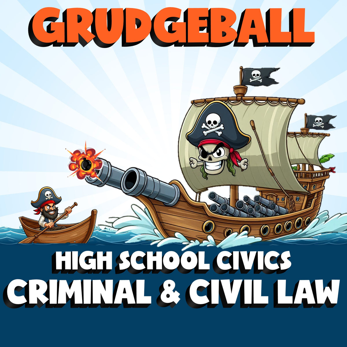 Criminal & Civil Law GRUDGEBALL Civics Game - No Prep Review Activity