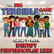 Identify Perpendicular Lines BIG TERRIBLE GAME - No Prep Grade 4 Math Review