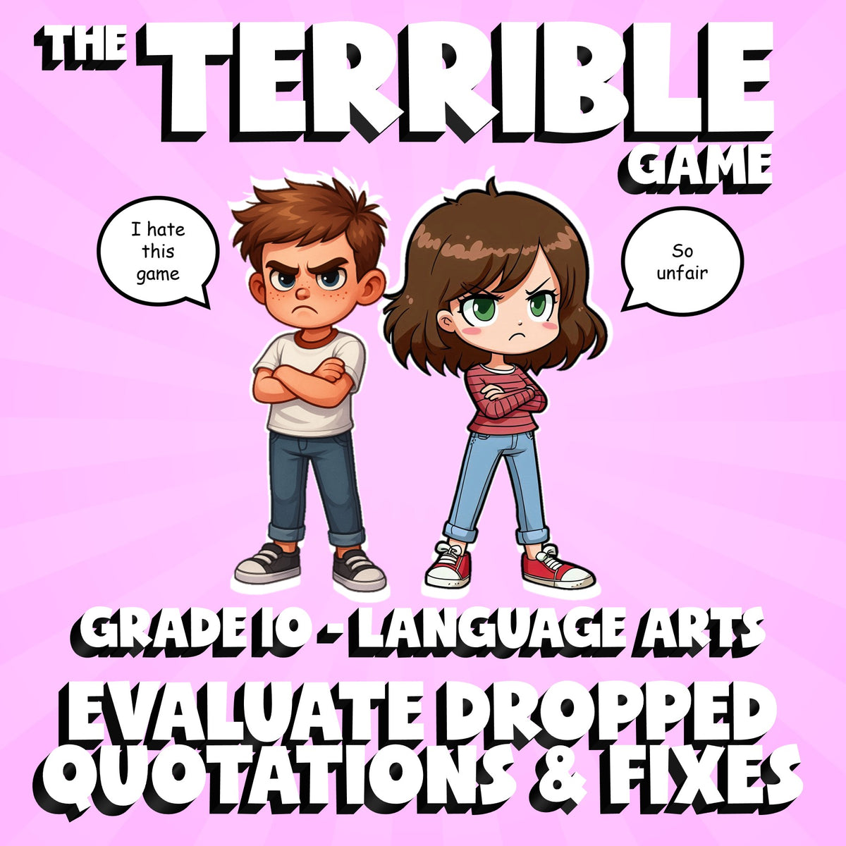 Evaluate Dropped Quotations & Fixes THE TERRIBLE GAME - Grade 10 ELA Review