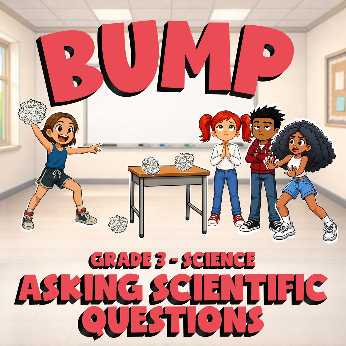 Asking Scientific Questions BUMP Science Game - No Prep Grade 3 Review Activity
