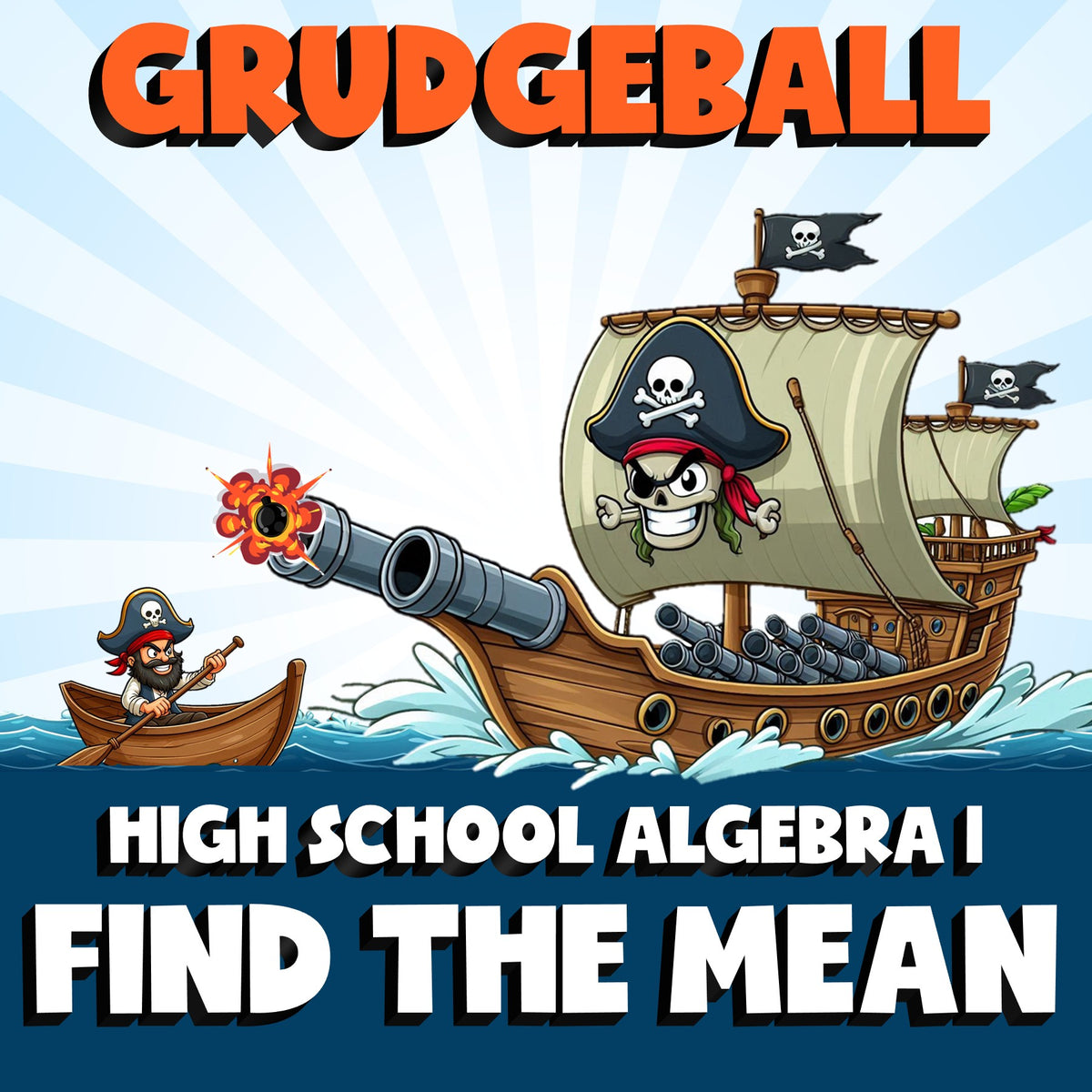 Find the Mean GRUDGEBALL Math Game - No Prep Algebra 1 Review Activity