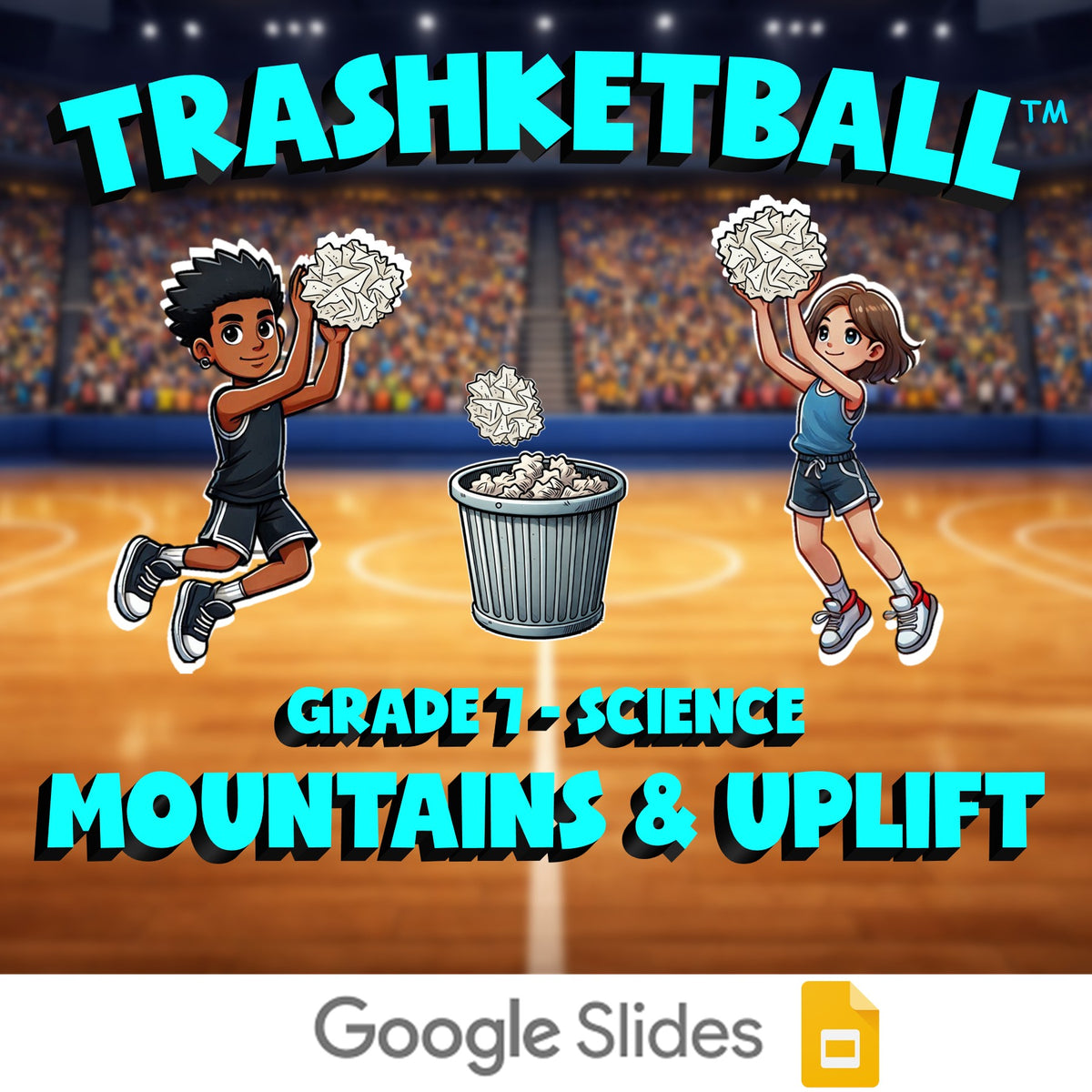 Mountains & Uplift TRASHKETBALL Science Game - No Prep Grade 7 Review Activity