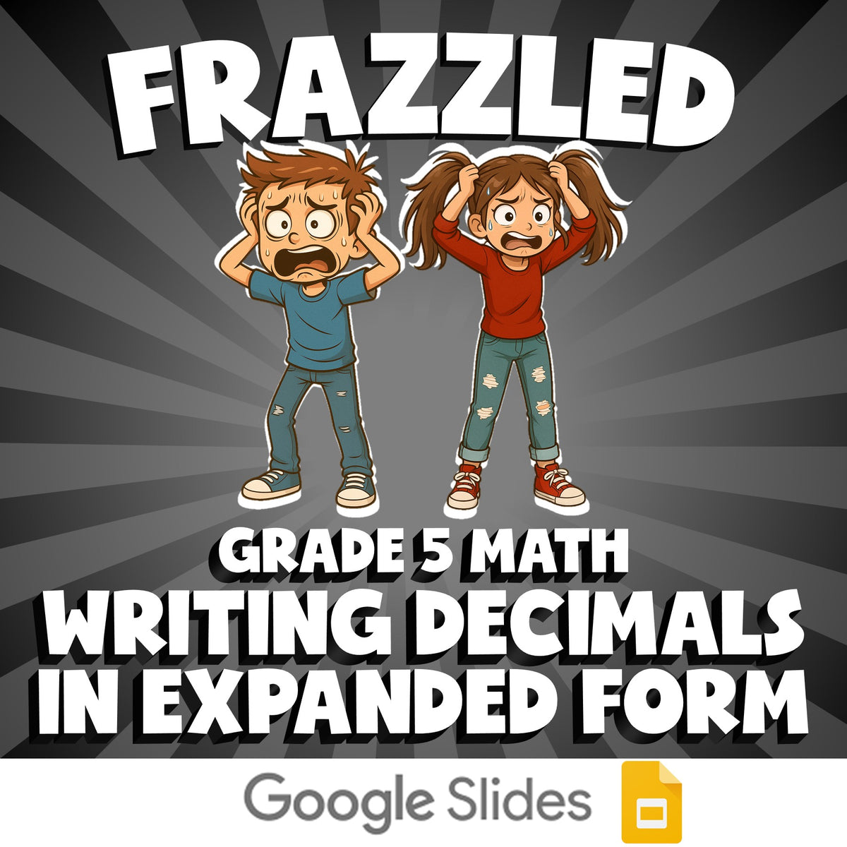 Writing Decimals in Expanded Form FRAZZLED Math Game - No Prep Grade 5 Review