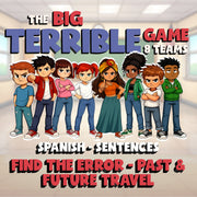 Find the Error - Past & Future Travel BIG TERRIBLE GAME - Spanish Exercise