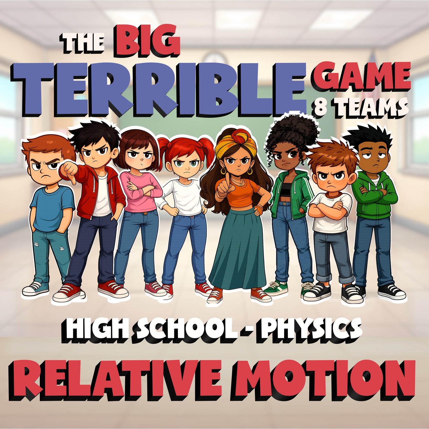 Relative Motion BIG TERRIBLE GAME - No Prep Physics Science Review Activity