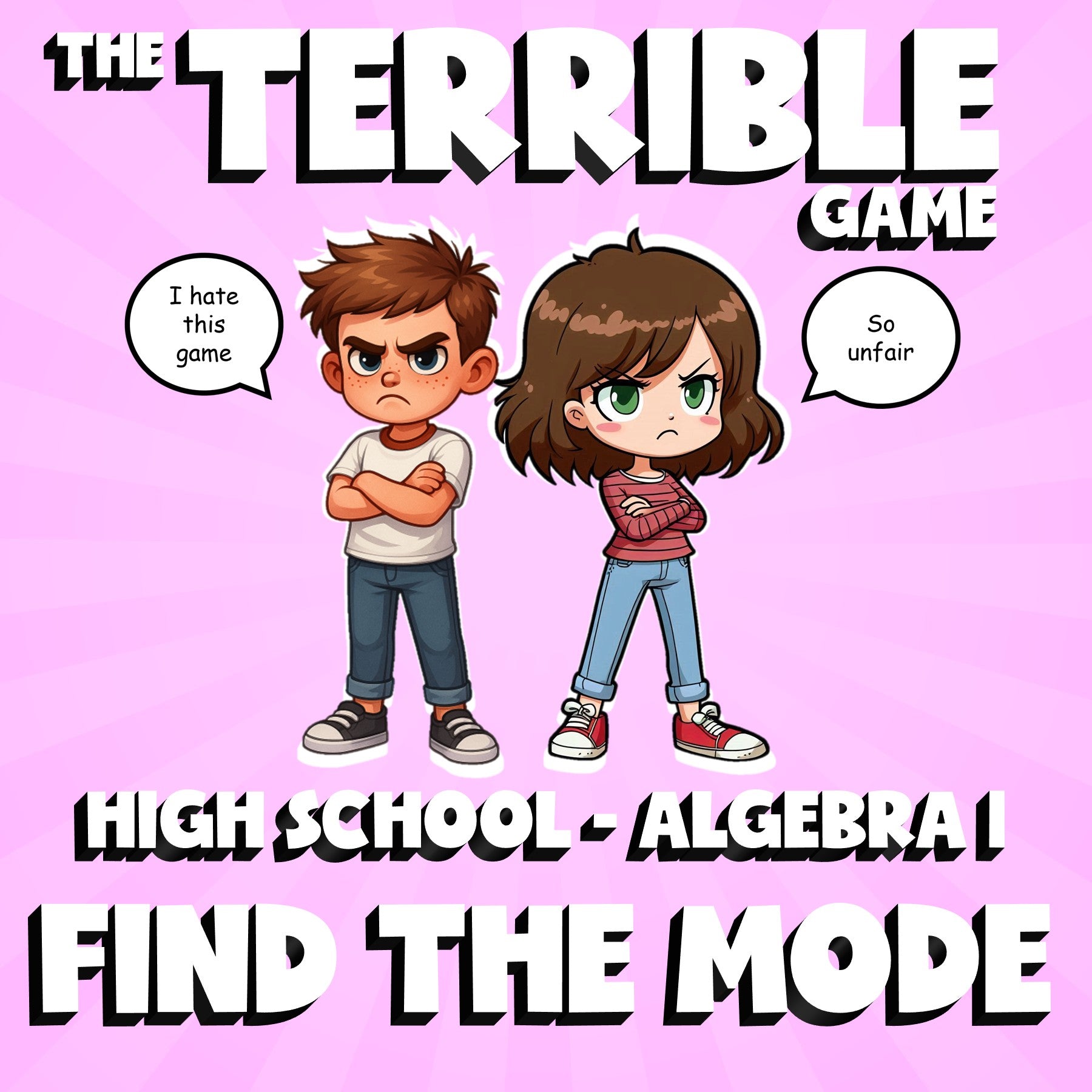 Find the Mode THE TERRIBLE GAME - No Prep Algebra 1 Math Review Activity