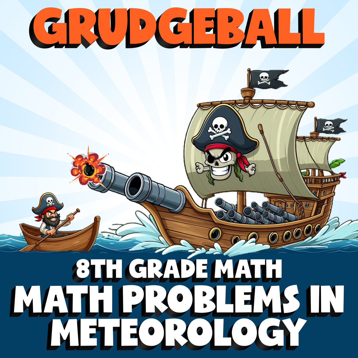 Math Problems in Meteorology GRUDGEBALL Math Game - No Prep Grade 8 Review
