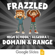 Domain & Range FRAZZLED Math Game - No Prep Algebra 1 Review Activity