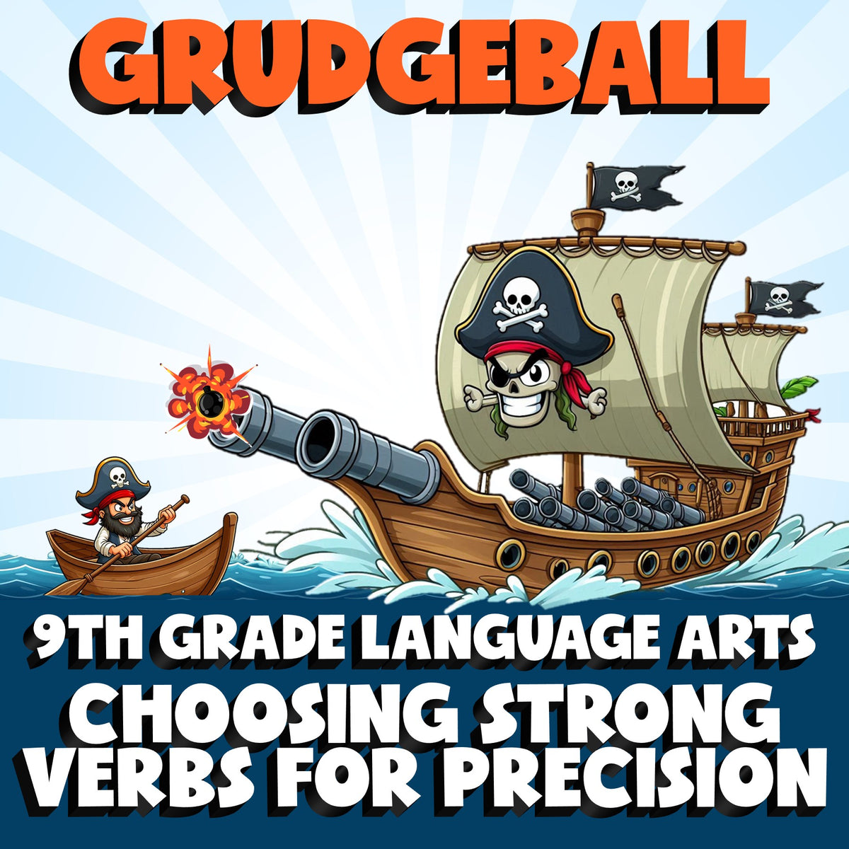 Choosing Strong Verbs for Precision GRUDGEBALL ELA Game - No Prep Grade 9 Review