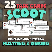 Floating & Sinking SCOOT TASK CARDS Science Game - No Prep Physics Review