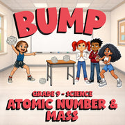 Atomic Number & Mass BUMP Science Game - No Prep Grade 9 Review Activity