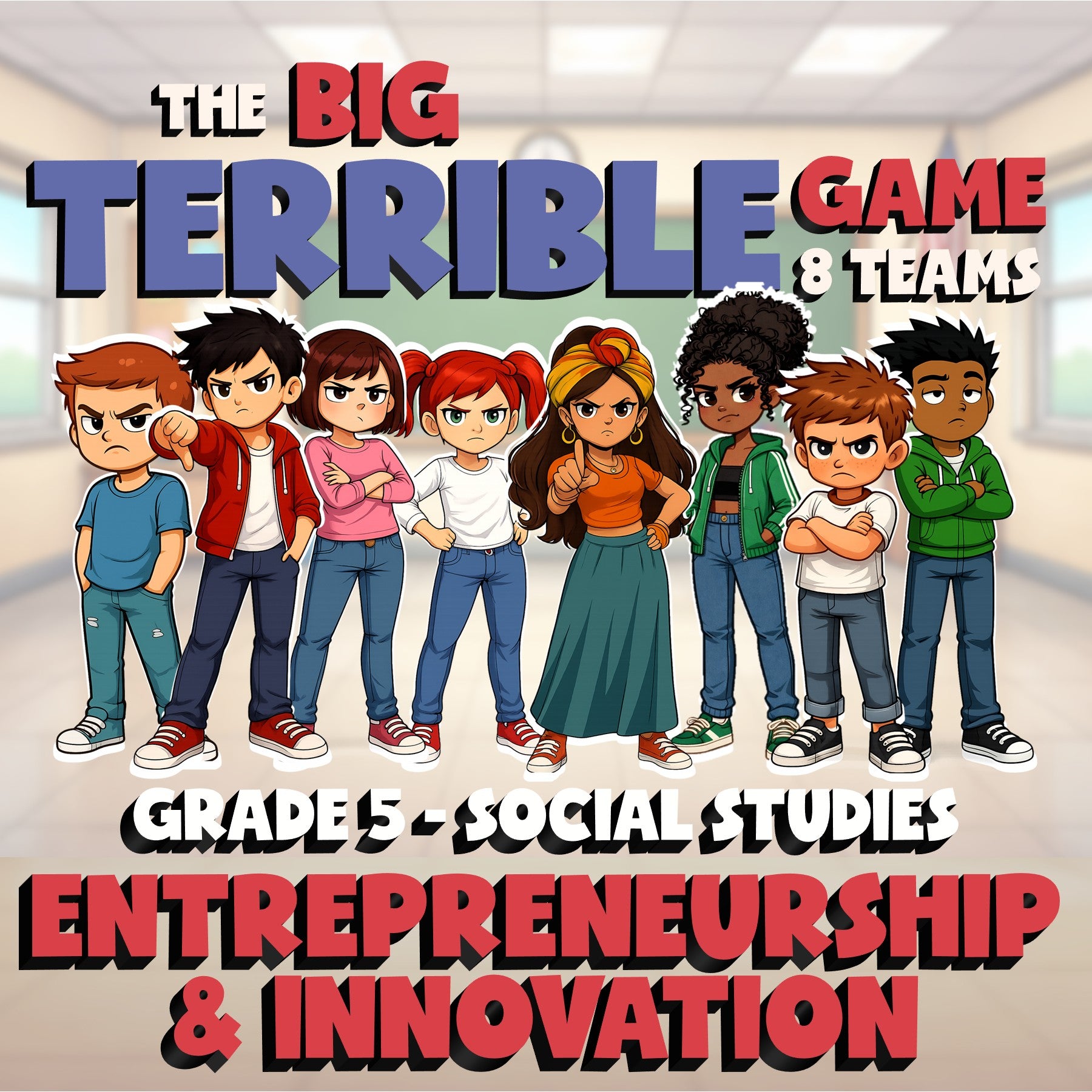 Entrepreneurship & Innovation BIG TERRIBLE GAME - No Prep Grade 5 Socials Review