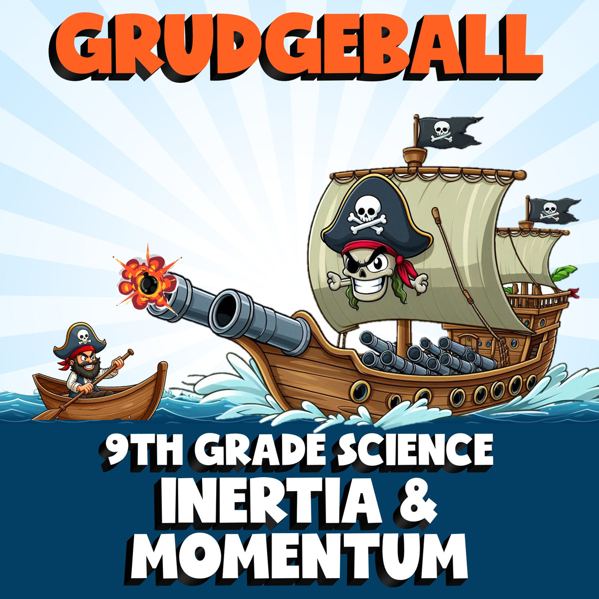 Inertia & Momentum GRUDGEBALL Science Game - No Prep Grade 9 Review Activity