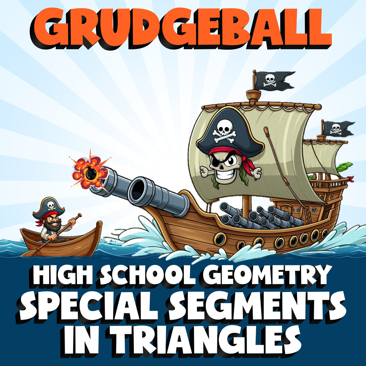 Special Segments in Triangles GRUDGEBALL Math Game - No Prep Geometry Review