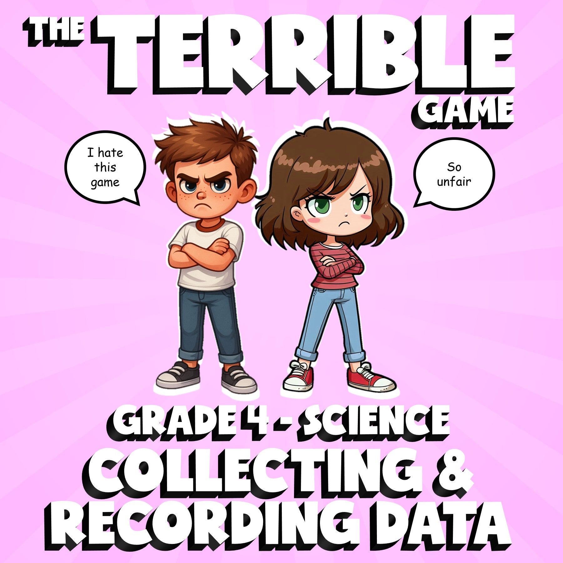 Collecting & Recording Data THE TERRIBLE GAME - No Prep Grade 4 Science Review
