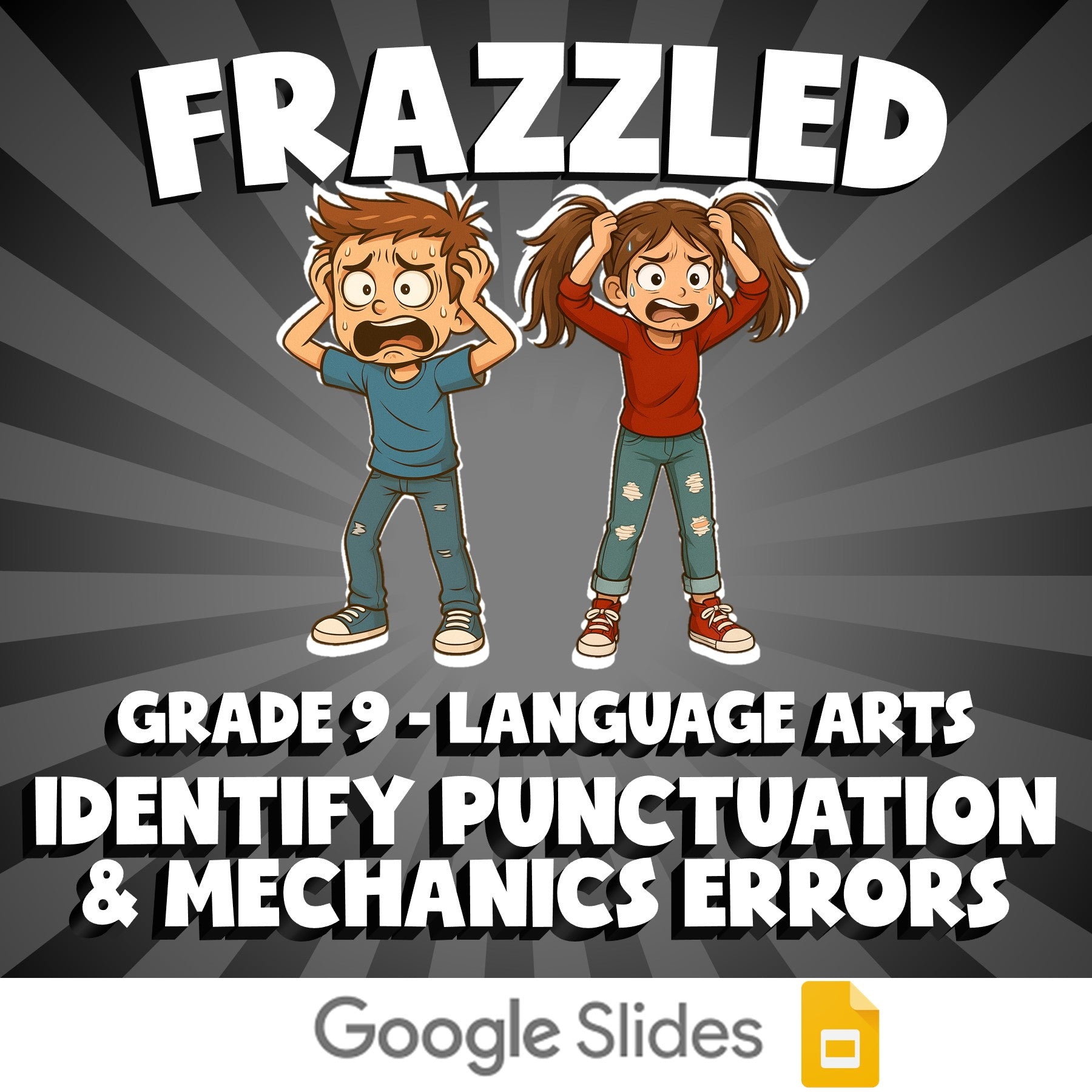 Identify Punctuation & Mechanics Errors FRAZZLED ELA Game - No Prep Grade 9