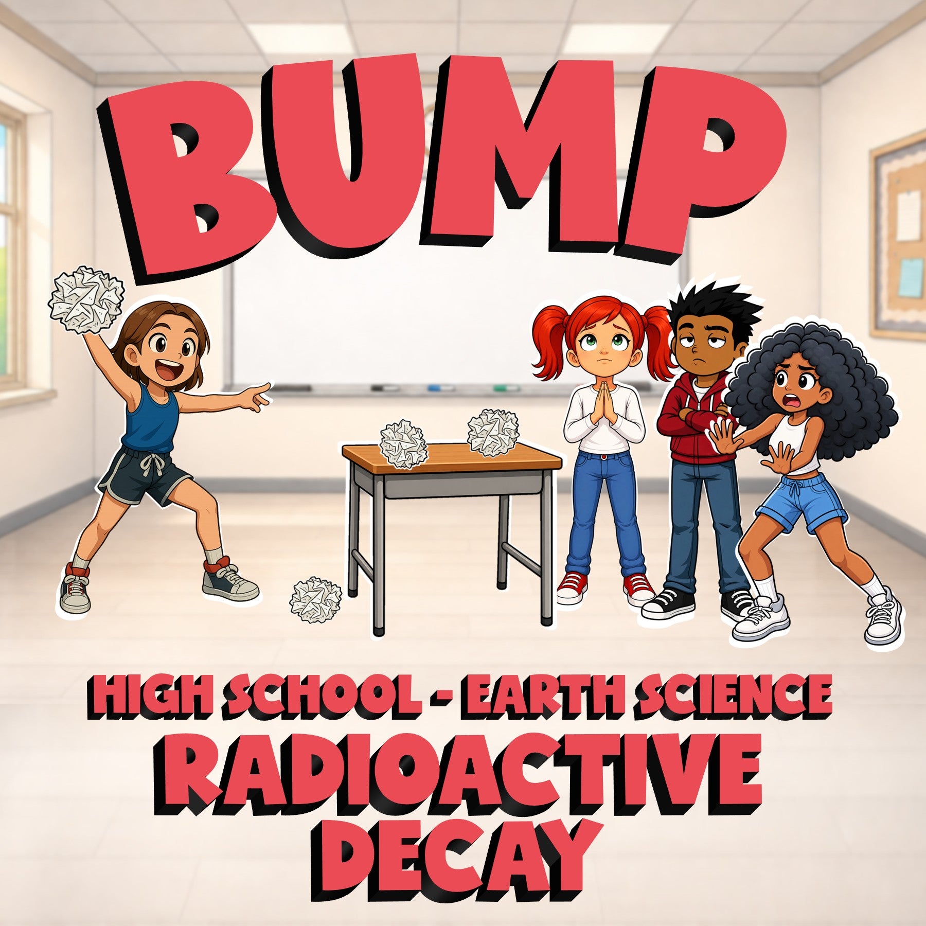 Radioactive Decay BUMP Game - No Prep Earth Science Review Activity
