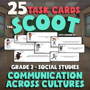 Communication Across Cultures SCOOT TASK CARDS Socials Game - No Prep Grade 3