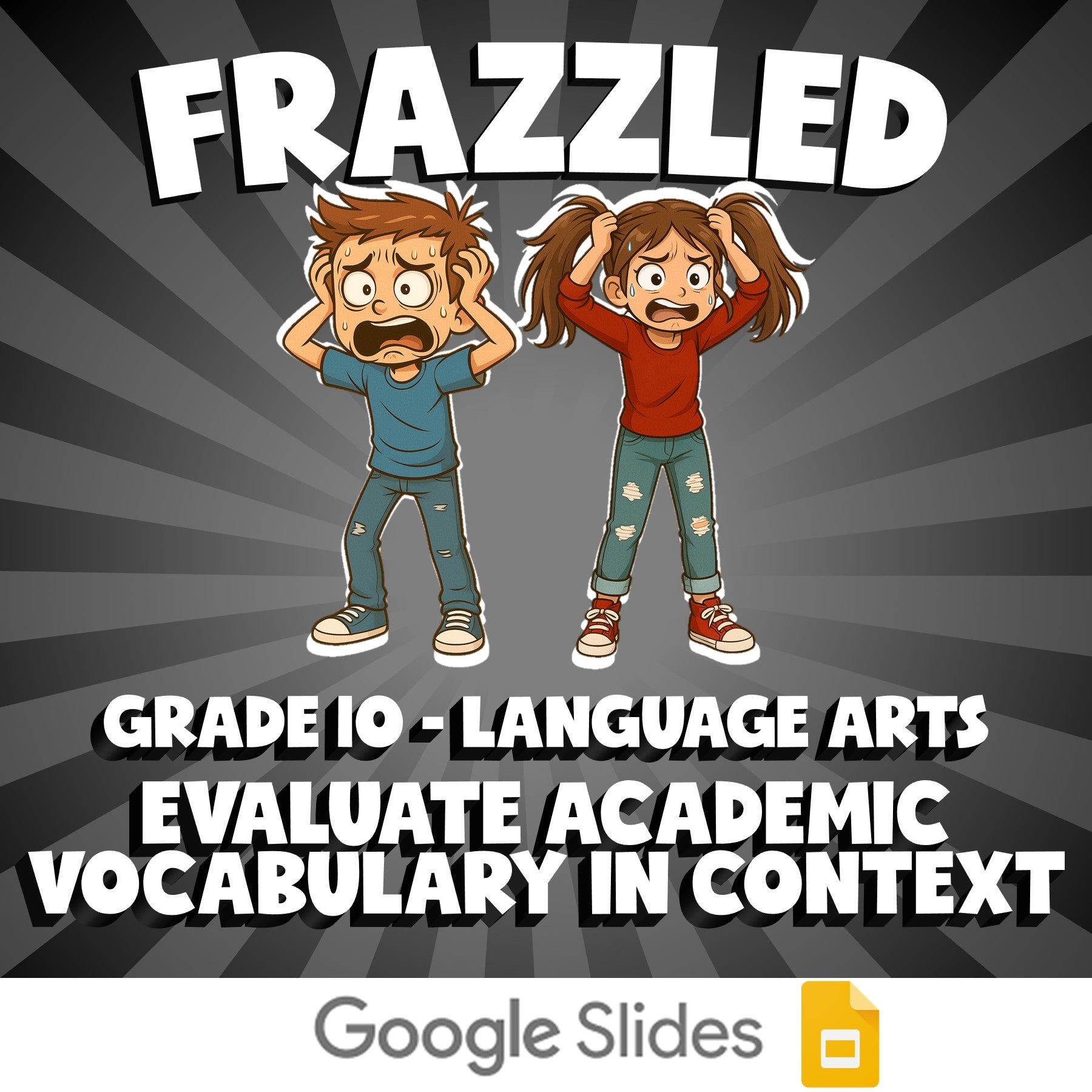 Evaluate Academic Vocabulary in Context FRAZZLED ELA Game - No Prep Grade 10
