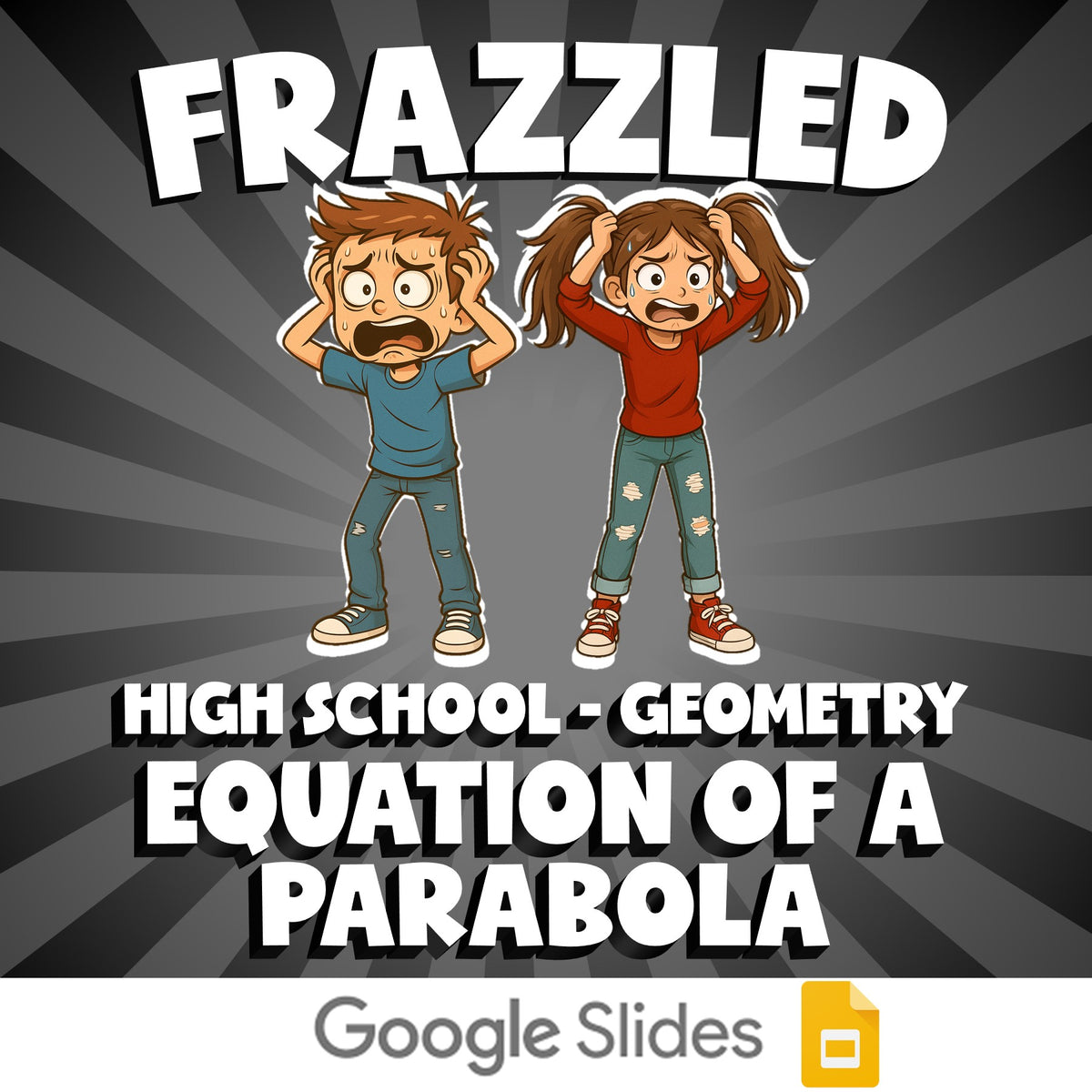 Equation of a Parabola FRAZZLED Math Game - No Prep Geometry Review Activity