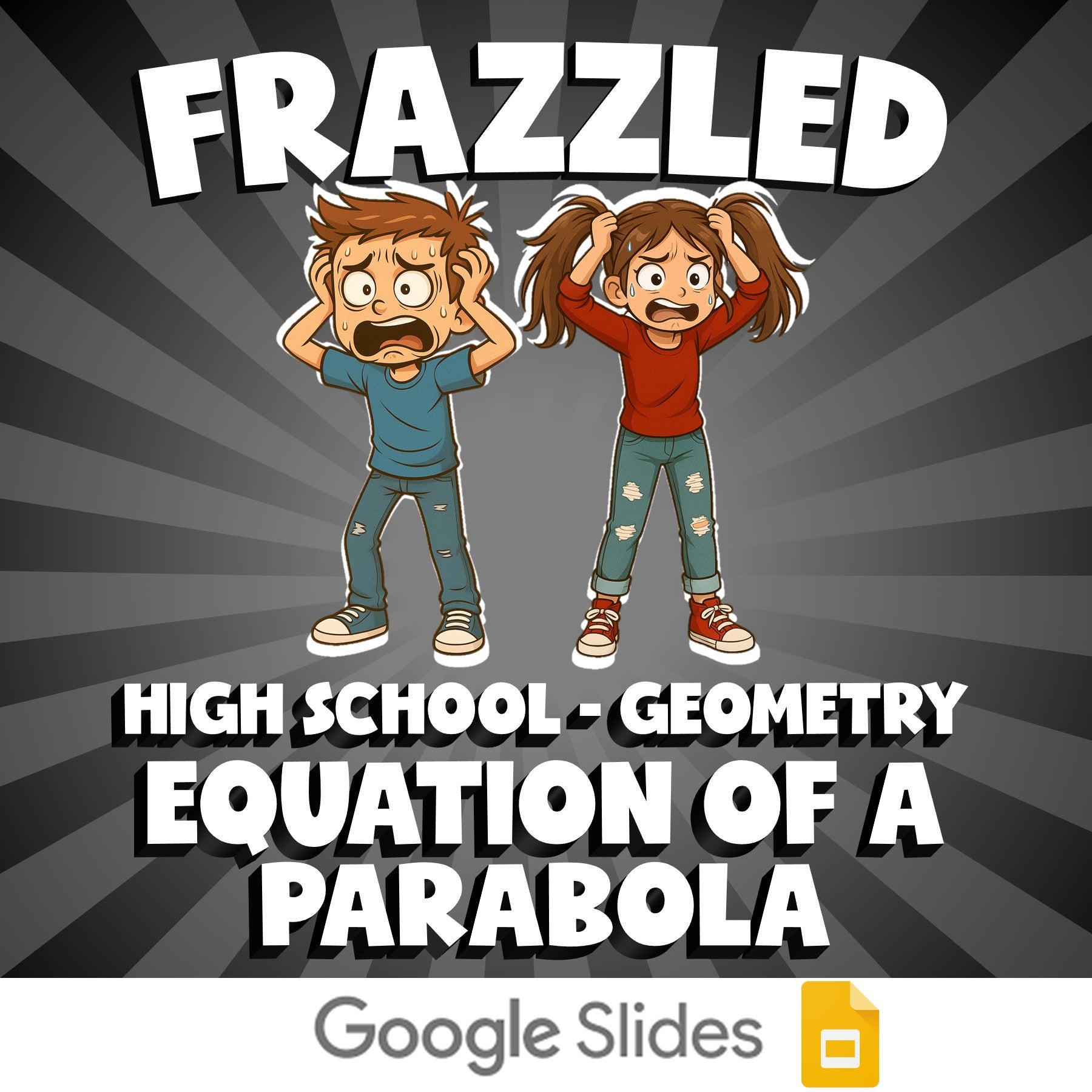 Equation of a Parabola FRAZZLED Math Game - No Prep Geometry Review Activity