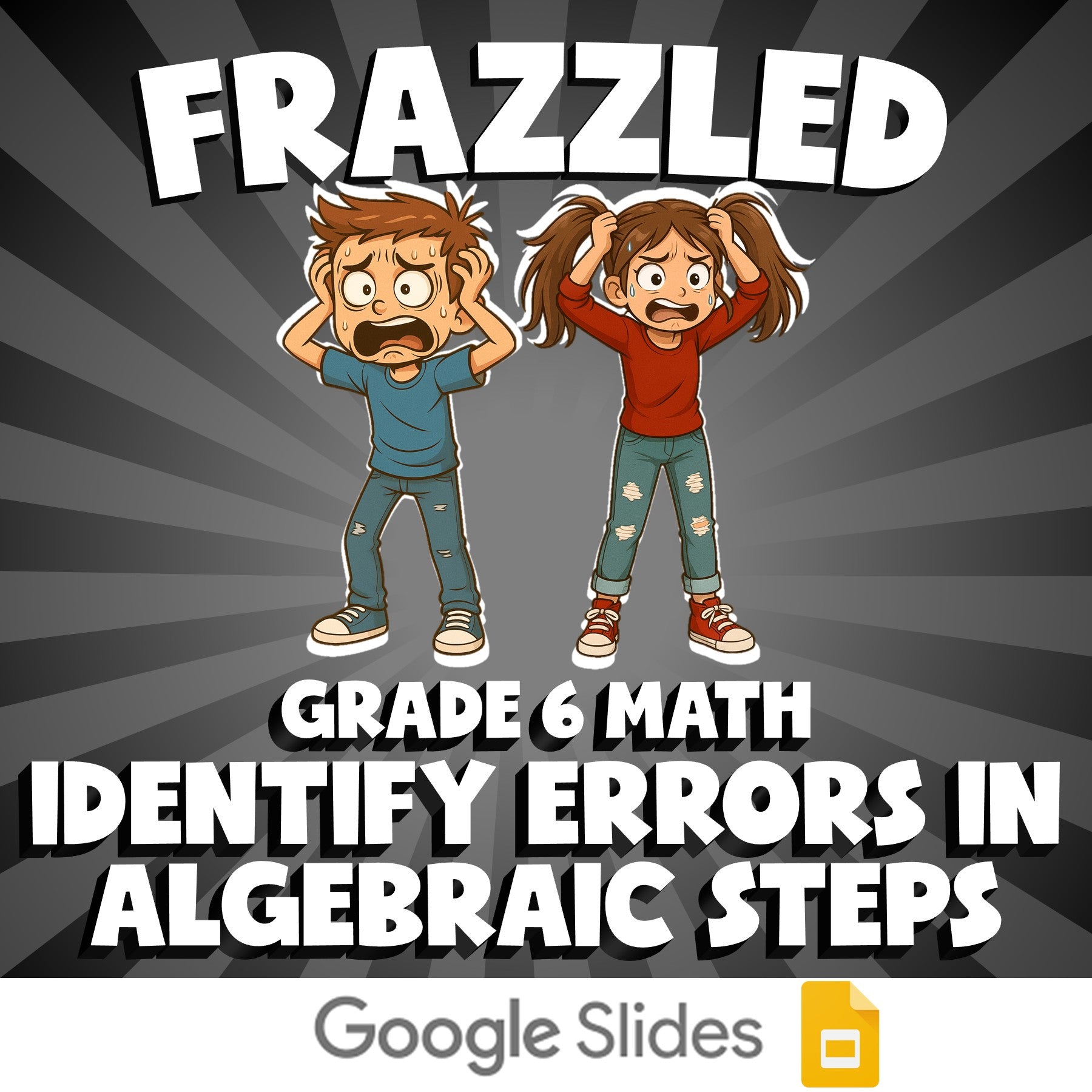 Identify Errors in Algebraic Steps FRAZZLED Math Game - No Prep Grade 6 Review
