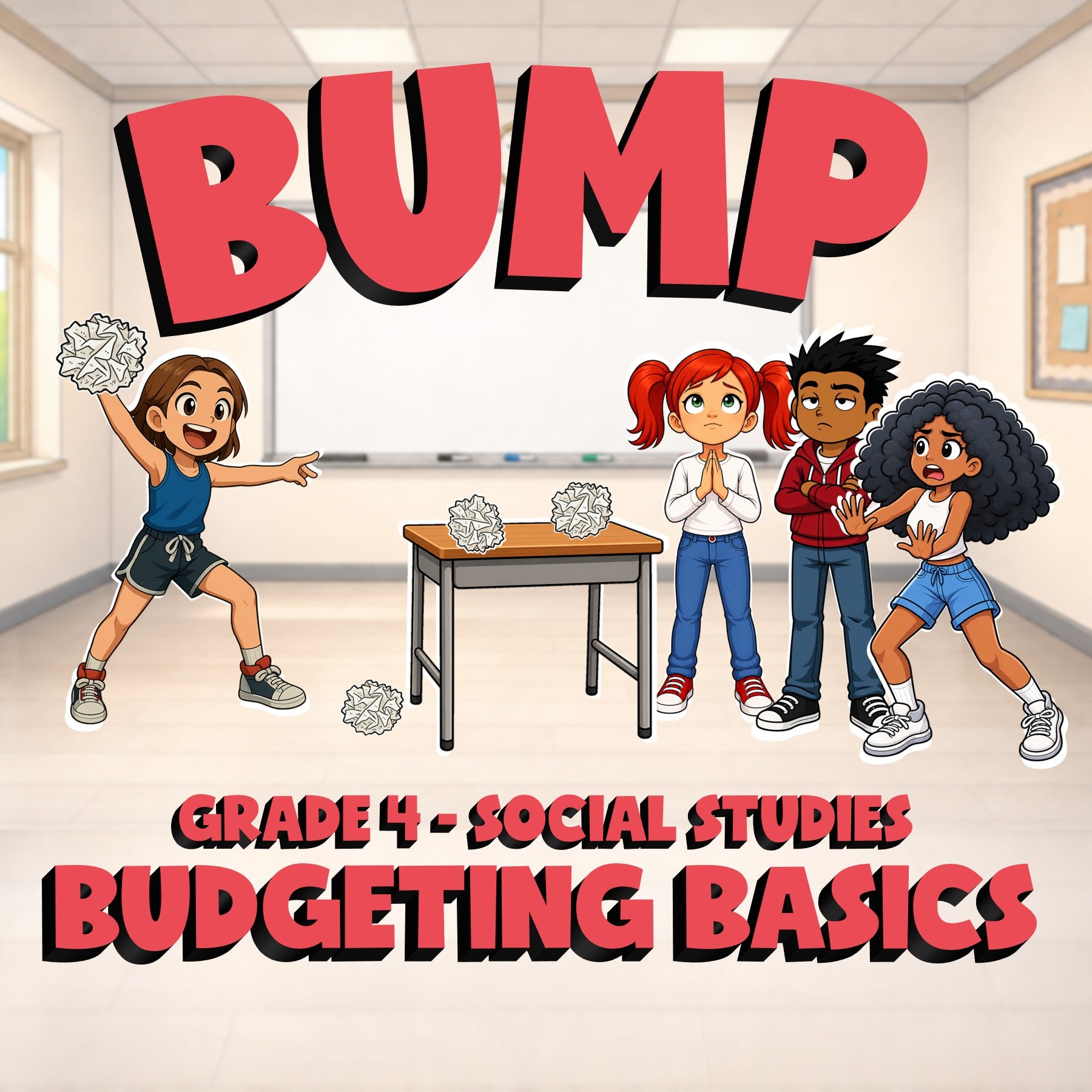 Budgeting Basics BUMP Socials Game - No Prep Grade 4 Review Activity