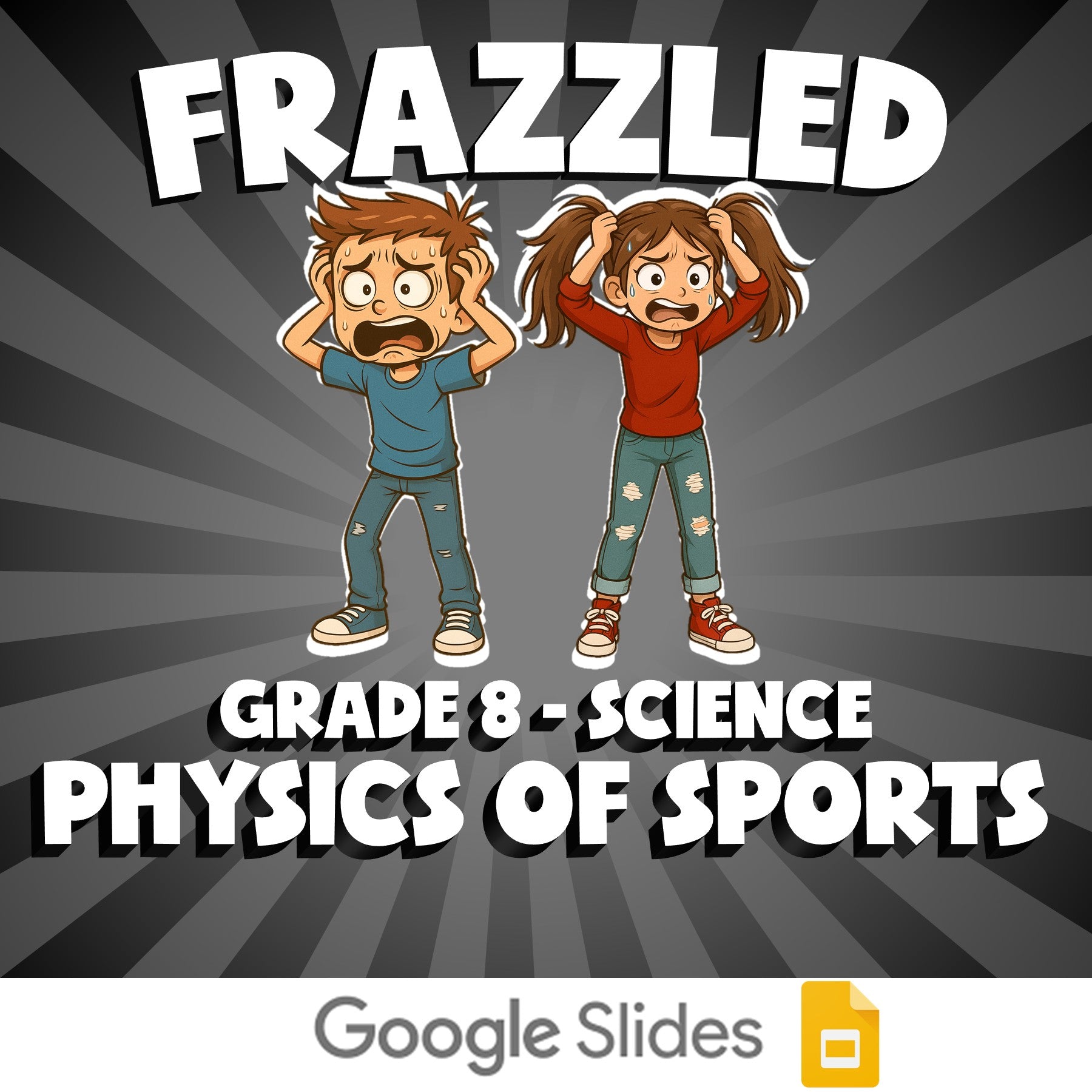 Physics of Sports FRAZZLED Science Game - No Prep Grade 8 Review Activity