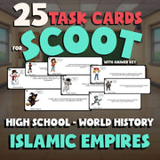 Islamic Empires SCOOT TASK CARDS Game - No Prep World History Review Activity