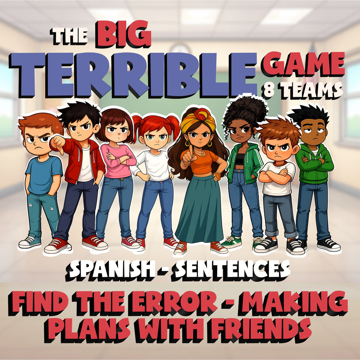Find the Error - Making Plans with Friends BIG TERRIBLE GAME - Spanish Exercise