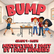 Multiplying 3 Digit by 1 Digit Numbers BUMP Math Game - No Prep Grade 4 Review