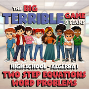 Two Step Equations Word Problems BIG TERRIBLE GAME - No Prep Algebra 1 Review