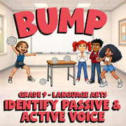 Identify Passive & Active Voice BUMP ELA Game - No Prep Grade 9 Review Activity