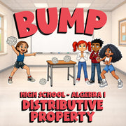Distributive Property BUMP Math Game - No Prep Algebra 1 Review Activity