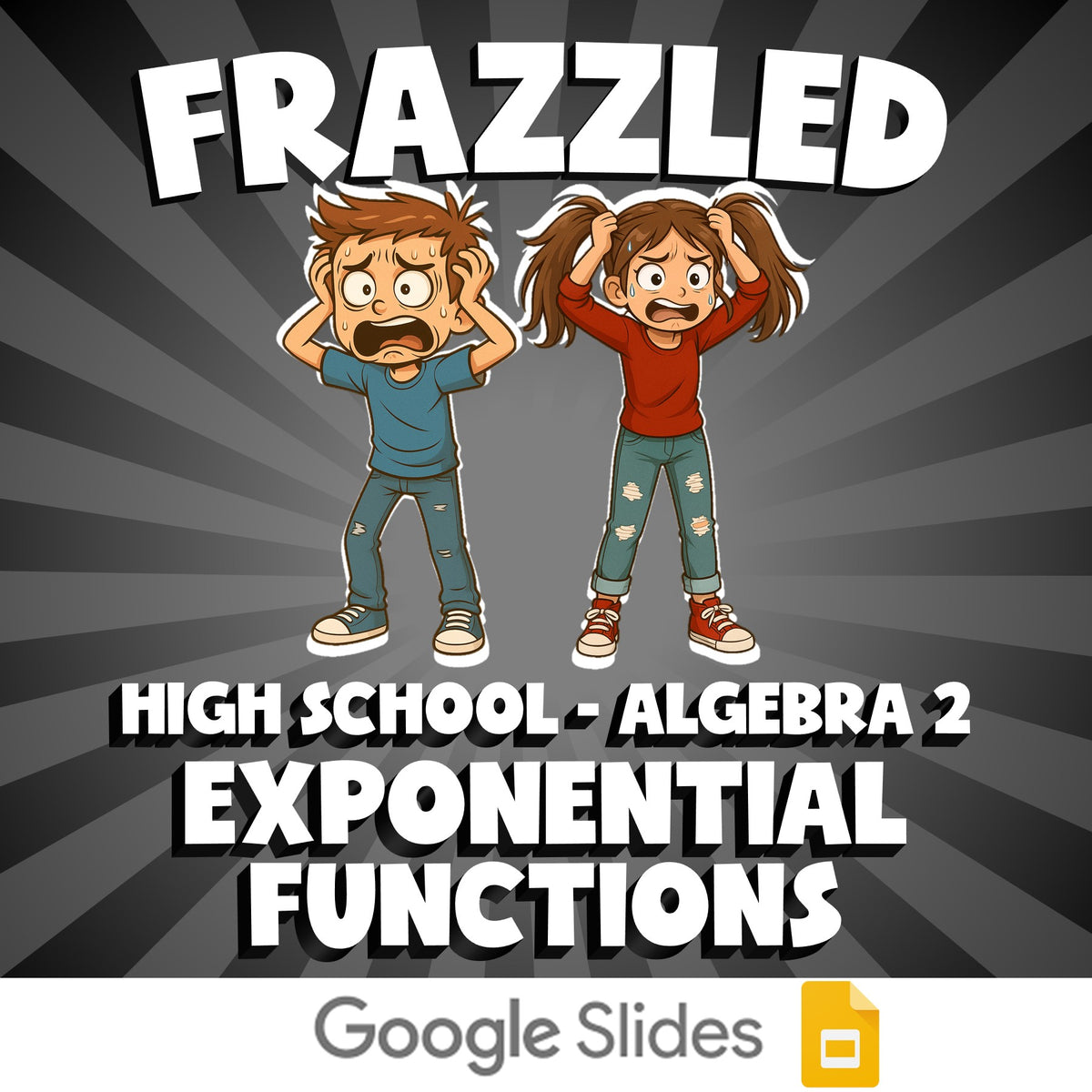 Exponential Functions FRAZZLED Math Game - No Prep Algebra 2 Review Activity