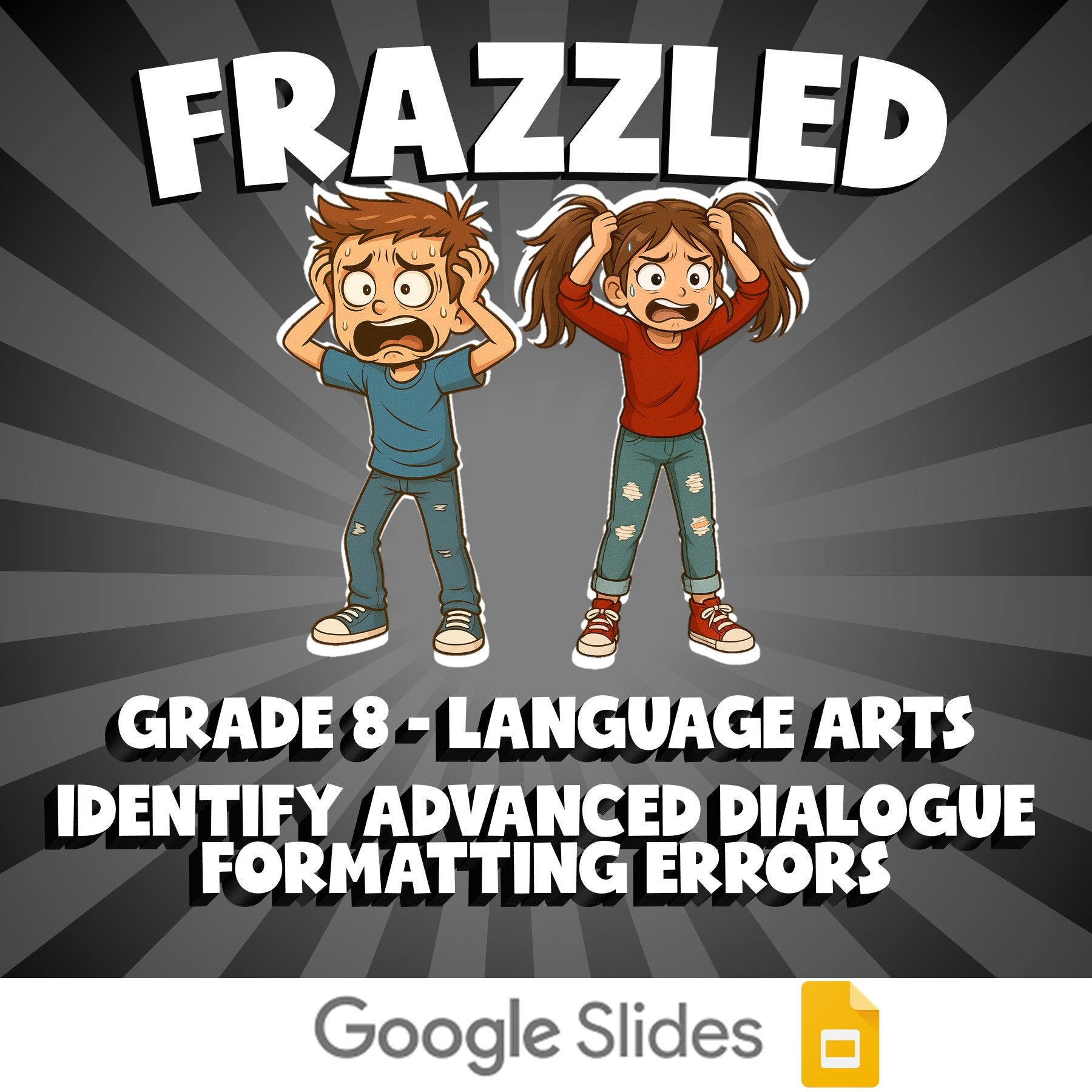 Identify Advanced Dialogue Formatting Errors FRAZZLED ELA Game - No Prep Grade 8