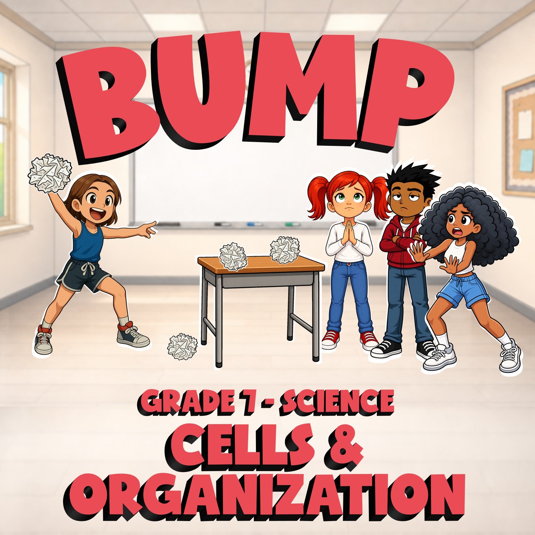 Cells & Organization BUMP Science Game - No Prep Grade 7 Review Activity