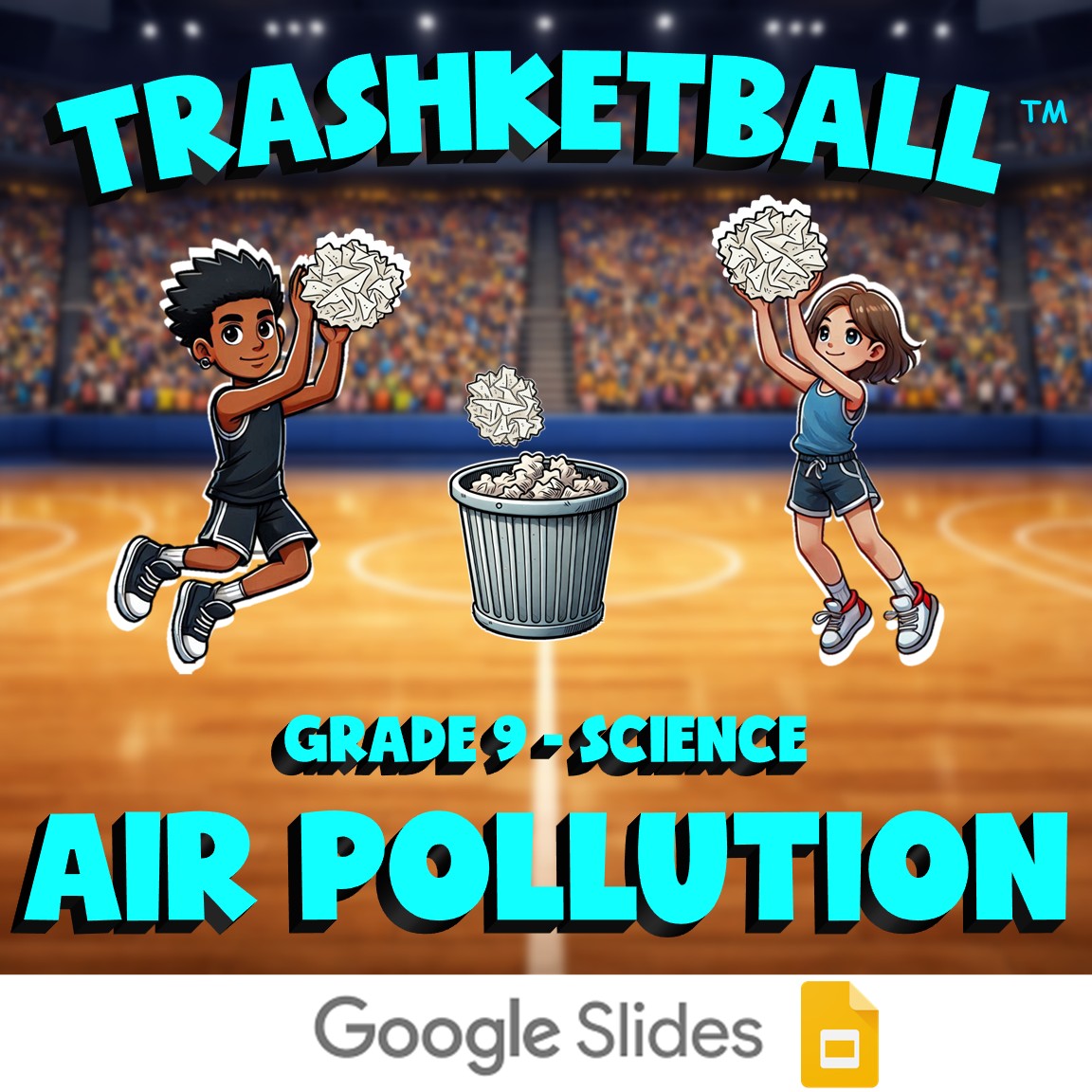 Air Pollution TRASHKETBALL Science Game - No Prep Grade 9 Review Activity