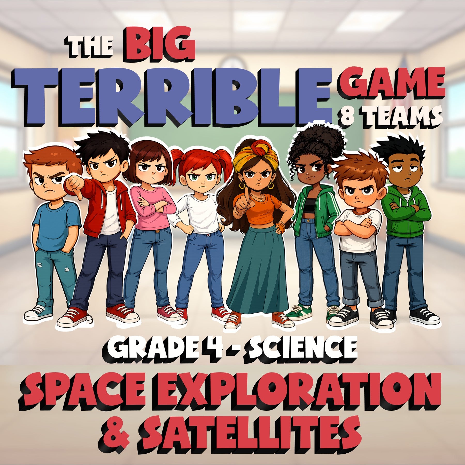 Space Exploration & Satellites BIG TERRIBLE GAME - Grade 4 Science Review